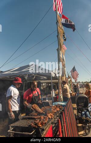 Barbecue Smoker Pigfest Lakeland, Floride États-Unis Banque D'Images