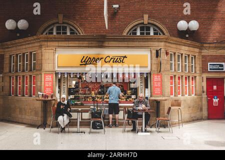 Londres/UK - 22/07/2019: Upper Crust café dans la station Marylebone. Upper Crust est une chaîne internationale de restaurants de baguettes concentrés le long de c Banque D'Images