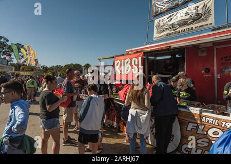 Barbecue Smoker Pigfest Lakeland, Floride États-Unis Banque D'Images