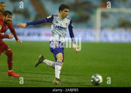 Alberto Soro (Zaragoza), 25 JANVIER 2020 - Football / Football : Espagnol "la Liga SmartBank" match entre Real Zaragoza 1-0 CD Numancia à l'Estadio de la Romareda à Zaragoza, Espagne. (Photo de Mutsu Kawamori/AFLO) Banque D'Images