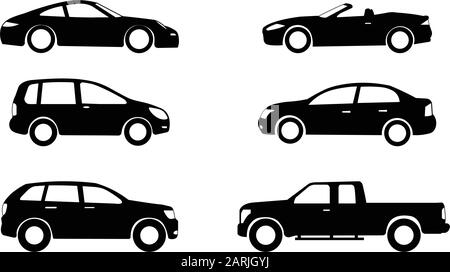 jeu de silhouettes de voiture - vecteur Illustration de Vecteur