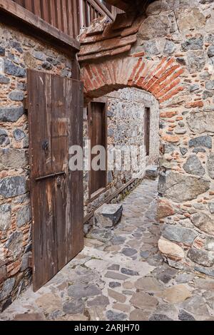 Agios Ioannis Lambadistis monastère St Jean Site du patrimoine mondial de l'Unesco , la vallée de Marathasa. Banque D'Images