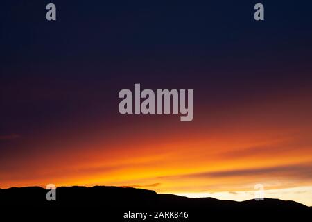 Superbe coucher de soleil sur une Ridgeline dans les montagnes vertes du Vermont Banque D'Images