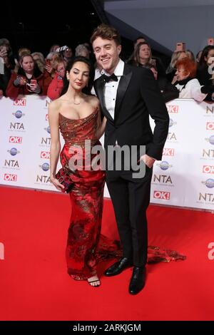 Roman Kemp Et Anne-Sophie Flury, National Television Awards, The O2, Londres, Royaume-Uni, 28 Janvier 2020, Photo De Richard Goldschmidt Banque D'Images