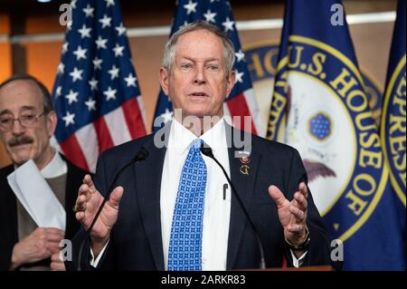 28 janvier 2020 - Washington, DC, États-Unis: Le représentant américain Joe Wilson (R-SC) a parlé du récent voyage bipartisan du Congrès en Pologne et en Israël pour la commémoration de 75 ans depuis la libération d'Auschwitz. (Photo de Michael Brochstein/Sipa USA) Banque D'Images