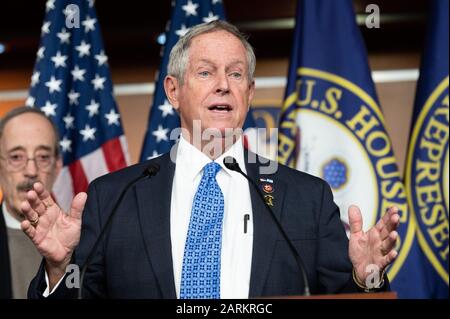 28 janvier 2020 - Washington, DC, États-Unis: Le représentant américain Joe Wilson (R-SC) a parlé du récent voyage bipartisan du Congrès en Pologne et en Israël pour la commémoration de 75 ans depuis la libération d'Auschwitz. (Photo de Michael Brochstein/Sipa USA) Banque D'Images