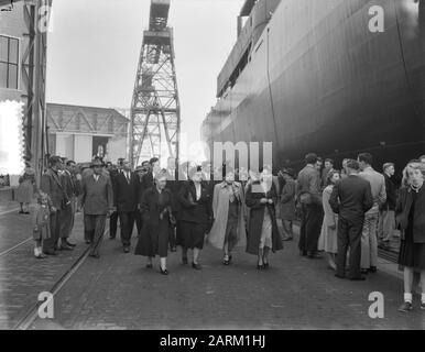 Lancement du navire de Russie OGB Date : 10 octobre 1953 mots clés : lancement, navires Banque D'Images