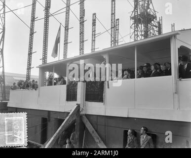 Lancement du navire de Russie OGB Date : 10 octobre 1953 mots clés : lancement, navires Banque D'Images