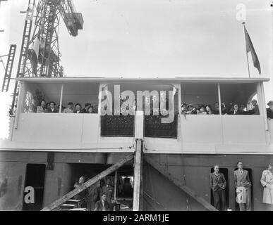 Lancement du navire de Russie OGB Date : 10 octobre 1953 mots clés : lancement, navires Banque D'Images