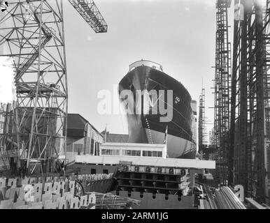 Lancement du navire de Russie OGB Date : 10 octobre 1953 mots clés : lancement, navires Banque D'Images