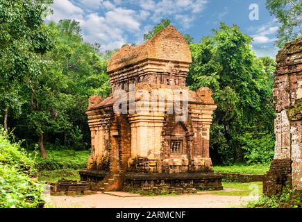 Le complexe My son Sanctuary, ruines du vieux temple hindou au Vietnam Banque D'Images