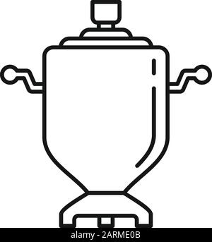 Icône samovar nationale. Aperçu de l'icône nationale de vecteur samovar pour la conception de sites Web isolés sur fond blanc Illustration de Vecteur