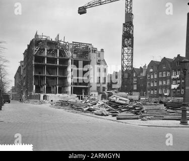 Démolition du complexe de la fabrique de farine Holland au Zoutkeetsgracht à Amsterdam Date: 13 mars 1961 lieu: Amsterdam, Noord-Holland mots clés: Démolition Banque D'Images