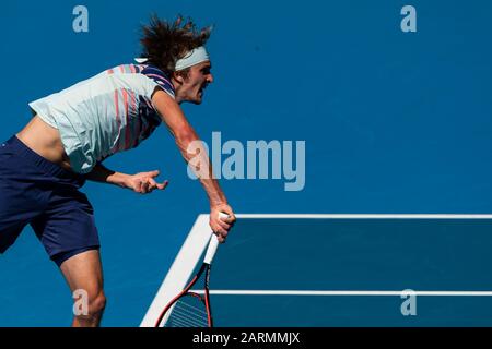 Melbourne, Australie. 29 Janvier 2020. Alexanda Zverev (GER) au cours de la dix journée de l'Open d'Australie. Crédit: Dave Hemaison/Alay Live News Banque D'Images