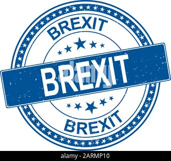 Le timbre du Brexit. Le signe du Brexit. La Grande-Bretagne quitte l’ue. Illustration de Vecteur