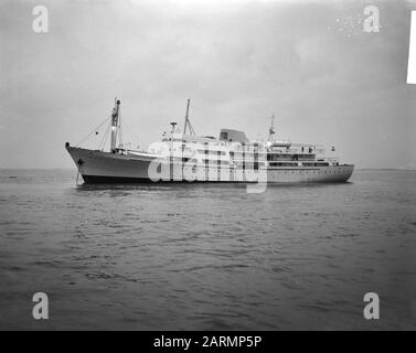 Affectation: Zaandlandse testvaart ms Aida III Date: 22 décembre 1961 mots clés: Ships Nom de l'institution: AIDA III Banque D'Images