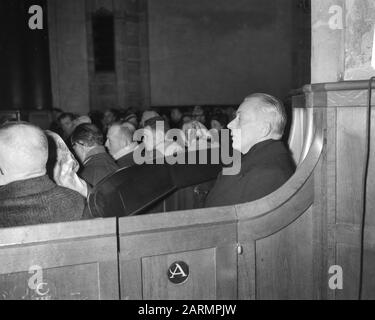 Réunion de prière interéglise à Domkerk (Utrecht). Maire de Ranitz au banc d'église Date: 9 janvier 1962 lieu: Utrecht Nom personnel: Ranitz, C.J.A. le nom de l'institution: Domkerk Banque D'Images