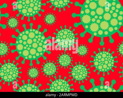 Structure homogène des bactéries. Coronavirus 2019-nCoV, syndrome respiratoire du milieu-est .illustration vectorielle Illustration de Vecteur