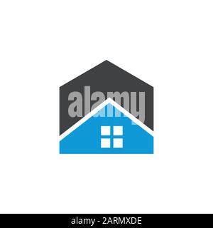 Modèle Vectoriel De Logo Commercial Immobilier. Maison abstraite ou logo de maison. Logo Du Bâtiment, Du Développement Immobilier Et De La Construction. Illustration de Vecteur