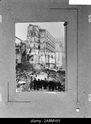 La maison s'est effondrée à Madrid Date: 26 novembre 1962 lieu: Madrid mots clés: Maisons Banque D'Images