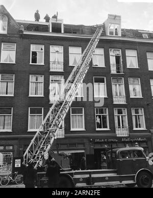 Dans une maison résidentielle à l'explosion de Klinkerstraat s'est produite. Enregistrement du devant des lots Date : 23 octobre 1963 mots clés : explosions Banque D'Images