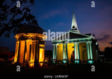 Église anglicane St George Penang est officiellement connue sous le nom d'Église de St George le Martyr. L'église fut achevée en 1818 et fut une ville de George, Penan Banque D'Images