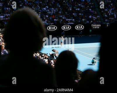 Melbourne, Australie. 29 janvier 2020. Tennis : Grand Chelem, Open D'Australie. Hereen, célibataires, quarts de finale, Wawrinka (Suisse) - Zverev (Allemagne). Alexander Zverev est en action. Crédit: Frank Molter/Dpa/Alay Live News Banque D'Images