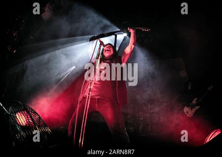 Oslo, Norvège. 27 janvier 2020. L'American stoner rock band Monster Magnet exécute un concert en direct à Rockefeller à Oslo. Ici, le chanteur Dave Wyndorf est vu en direct sur scène. (Crédit Photo: Gonzales Photo - Terje Dokken). Banque D'Images