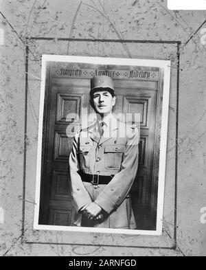 Général de Gaulle, buste Date: 8 juillet 1966 Nom De La Personne: Gaulle, Charles de Banque D'Images