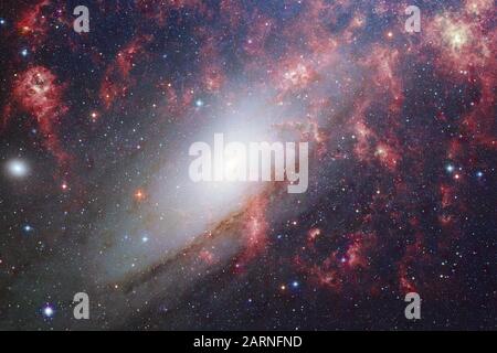 Incroyablement belle galaxie dans l'espace extra-atmosphérique. Trou noir. Éléments de cette image fournie par la NASA. Banque D'Images