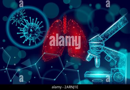 Concept de recherche microscopique en médecine des poumons humains. Analyse du danger d'infection par le virus respiratoire. Affiche sur la thérapie de l'hôpital de la tuberculose Illustration de Vecteur