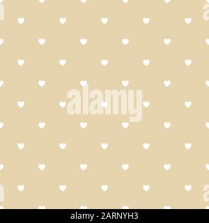 Romantique Gold Sans Coutures Polka Coeur Vector Pattern Contexte Pour La Saint-Valentin ( 14 Février ), 8 Mars, Fête Des Mères, Mariage, Célébration De Naissance Illustration de Vecteur