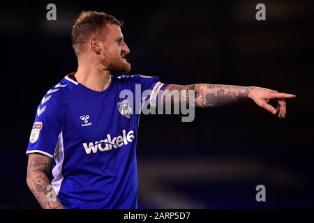 Oldham, Royaume-Uni. 28 janvier 2020. Oldham, ANGLETERRE - 28 JANVIER David Wheater d'Oldham Athletic pendant le match de Sky Bet League 2 entre Oldham Athletic et Mansfield Town à Boundary Park, Oldham le mardi 28 janvier 2020. (Crédit: Eddie Garvey | Mi News) Crédit: Mi News & Sport /Alay Live News Banque D'Images