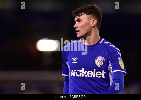 Oldham, Royaume-Uni. 28 janvier 2020. Oldham, ANGLETERRE - 28 JANVIER Jonny Smith d'Oldham Athletic pendant le match de la Sky Bet League 2 entre Oldham Athletic et Mansfield Town à Boundary Park, Oldham le mardi 28 janvier 2020. (Crédit: Eddie Garvey | Mi News) Crédit: Mi News & Sport /Alay Live News Banque D'Images