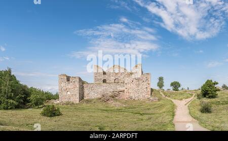 Ruines du château de Brahehus, près de Granna, Smaland, Suède, Scandinavie Banque D'Images