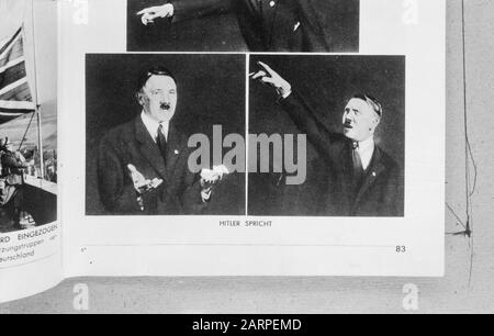 Hitler au cours du discours Date: Non daté lieu: Allemagne mots clés: Dictateurs, discours Nom personnel: Hitler, Adolf Banque D'Images