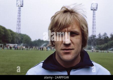 Joueurs de la sélection pour les Championnats du monde de football en Argentine. Jan Boskamp. Date: Mai 1978 lieu: Argentine mots clés: Joueurs, sport, football Nom personnel: Boskamp Jan Banque D'Images