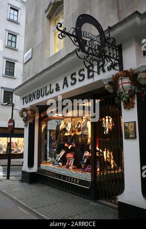 Shirtmakers Turnbull & Asser, Londres, Angleterre Banque D'Images