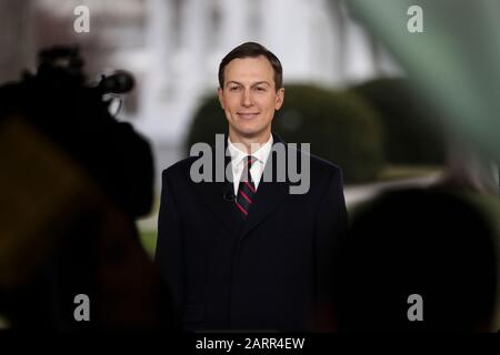 Washington DC, États-Unis. 29 janvier 2020. Conseiller principal du président, Jared Kushner donne une entrevue à la Maison Blanche le 29 janvier 2020 à Washington, DC. Crédit: Sipa Usa/Alay Live News Banque D'Images