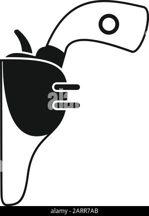 Icône revolver. Illustration simple de l'icône de vecteur de revolver pour la conception Web isolée sur fond blanc Illustration de Vecteur
