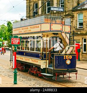 Scène de rue à partir de Crich Tramway Village Banque D'Images