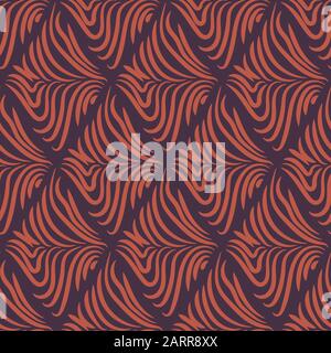 motif vectoriel sans coutures en forme de losange géométrique à rayures zébrées Illustration de Vecteur