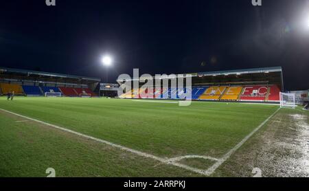 Vue générale du terrain devant le match de première Écosse Ladbrokes au McDiarmid Park, Perth. Banque D'Images