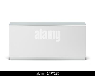 Support de compteur vide. illustration tridimensionnelle isolée sur fond blanc Banque D'Images