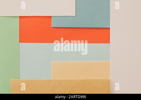 Sélection de papier dans différentes couleurs, image d'arrière-plan. Sélection des couleurs pastel et motif de texture du papier Banque D'Images