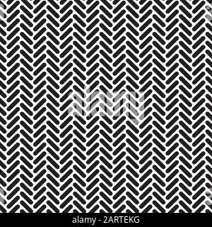 Arrière-plan de texture de motif réseau à chevrons arrondis et géométriques sans couture. Fond de texture de motif de point de croix. Illustration de Vecteur