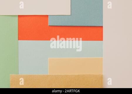 Sélection de papier dans différentes couleurs, image d'arrière-plan. Sélection des couleurs pastel et motif de texture du papier Banque D'Images