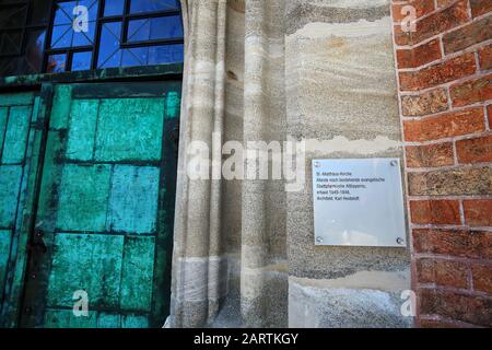 Ingolstadt Bavière / Allemagne - 08 17 2018: Ingolstadt est une ville d'Allemagne, avec de nombreuses attractions historiques (St-Mattäus-Kirche.Le Plus Ancien Protes restant Banque D'Images