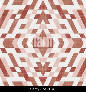 Motif Kilim GEO transparent dans des couleurs en terre cuite Illustration de Vecteur