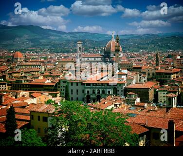 Il - Toscane : Florence vu de la Piazzale Michelangelo Banque D'Images